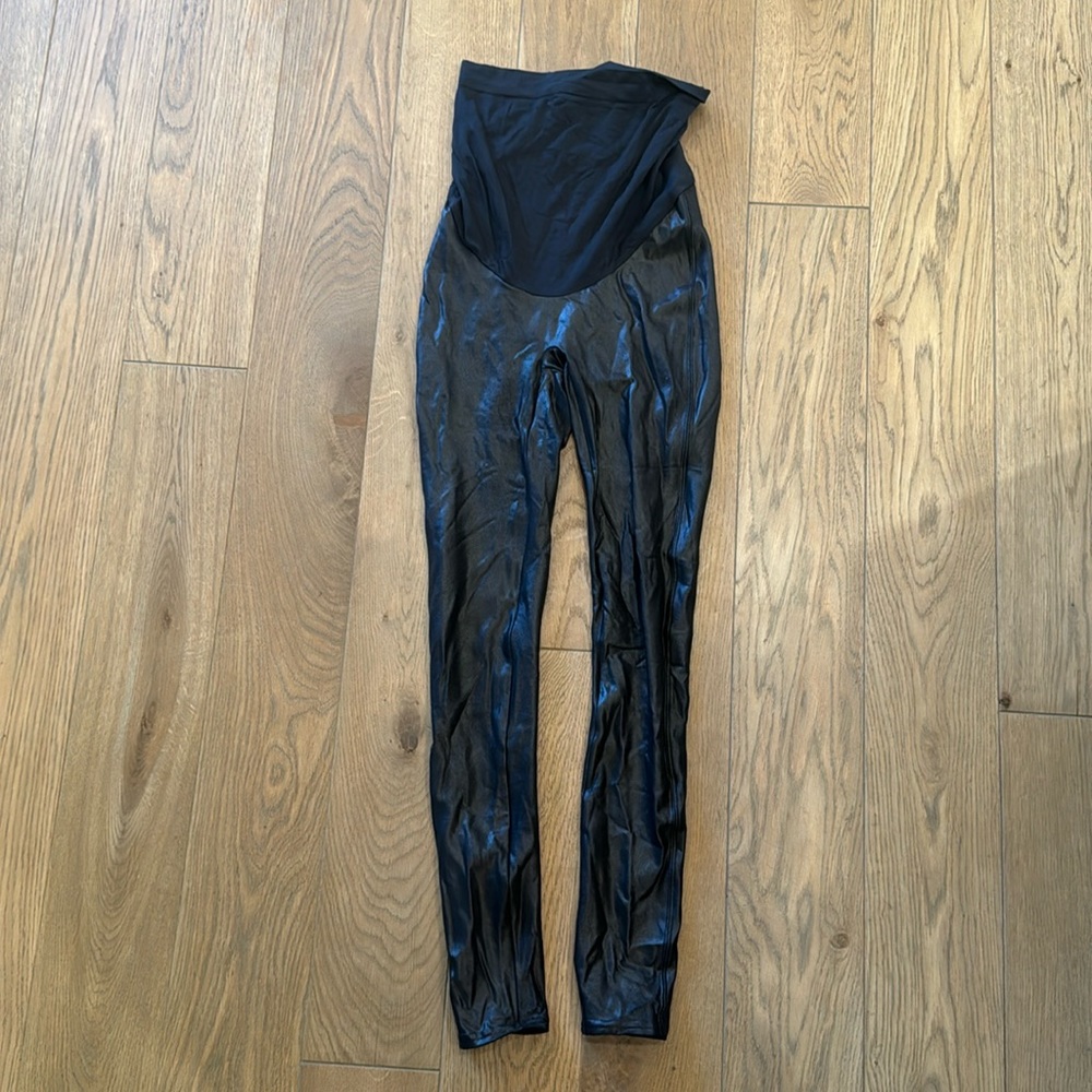 Spanx Mama Faux Leather Leggings